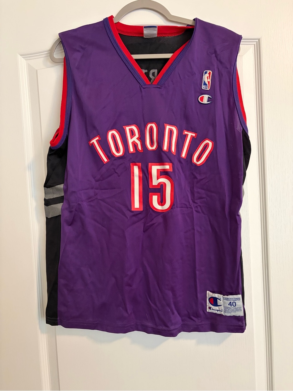 Retro Champion Toronto Raptors Vince Carter Purple Basketball Jersey #15